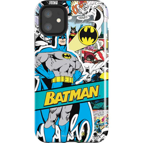 DC Comics Batman Vintage Pose Collage Art iPhone 11 Impact Case