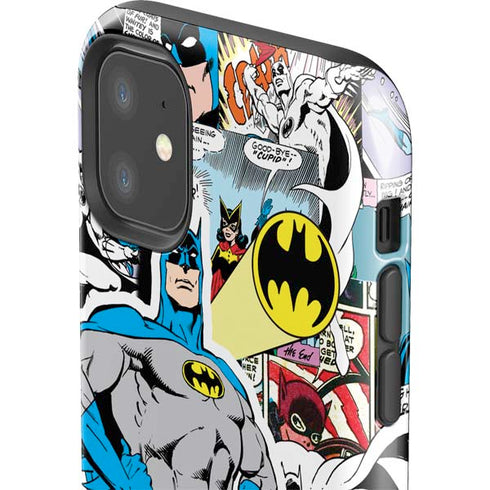 DC Comics Batman Vintage Pose Collage Art iPhone 11 Impact Case