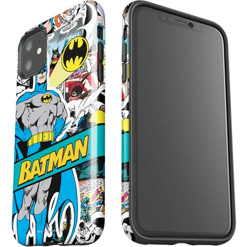 DC Comics Batman Vintage Pose Collage Art iPhone 11 Impact Case