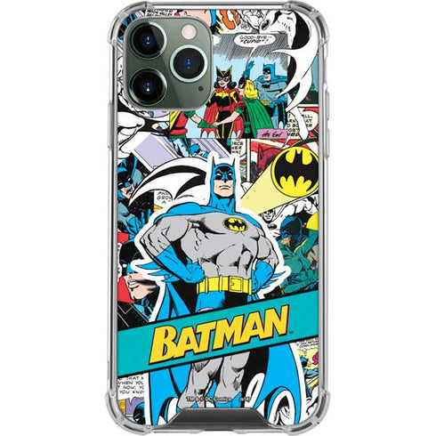 DC Comics Batman Vintage Pose Collage Art iPhone 11 Pro Max Clear Case