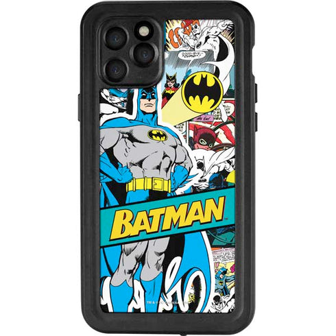 DC Comics Batman Vintage Pose Collage Art iPhone 11 Pro Waterproof Case