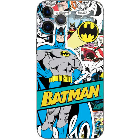 DC Comics Batman Vintage Pose Collage Art iPhone 12 Pro Max Skin