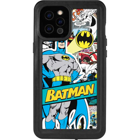 DC Comics Batman Vintage Pose Collage Art iPhone 12 Pro Max Waterproof Case
