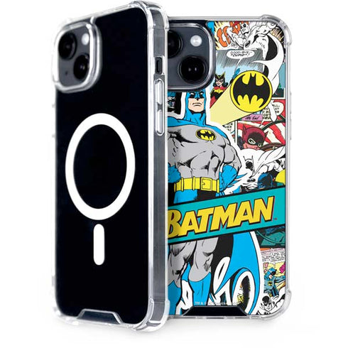 DC Comics Batman Vintage Pose Collage Art iPhone 13 MagSafe Case