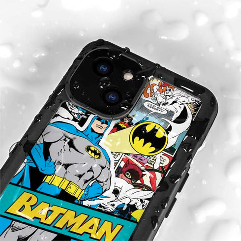 DC Comics Batman Vintage Pose Collage Art iPhone 13 Mini Waterproof Case