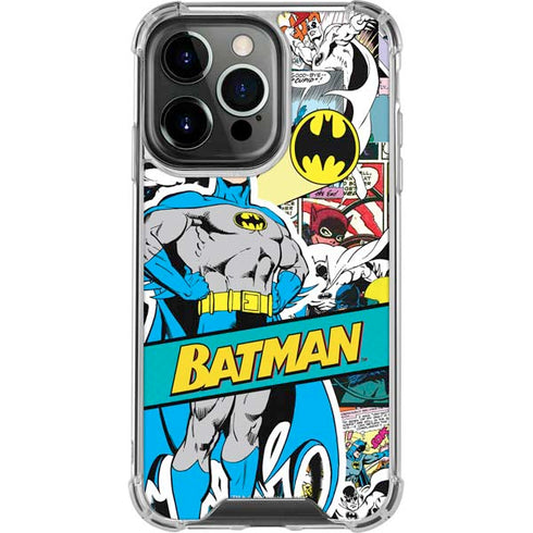 DC Comics Batman Vintage Pose Collage Art iPhone 13 Pro Clear Case