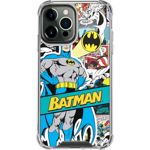 DC Comics Batman Vintage Pose Collage Art iPhone 13 Pro Max Clear Case