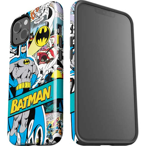 DC Comics Batman Vintage Pose Collage Art iPhone 15 Plus Impact Case