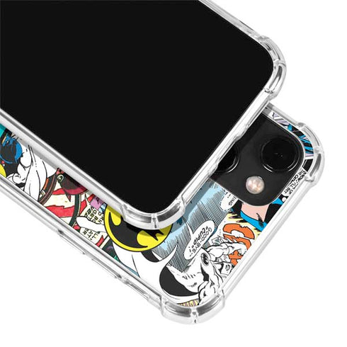DC Comics Batman Vintage Pose Collage Art iPhone 14 Plus Clear Case