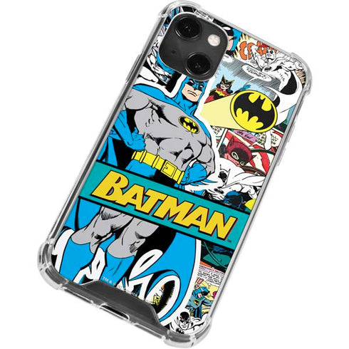 DC Comics Batman Vintage Pose Collage Art iPhone 15 Plus Clear Case