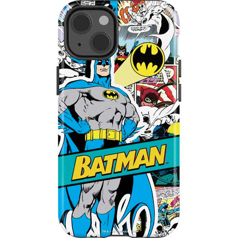 DC Comics Batman Vintage Pose Collage Art iPhone 15 Impact Case