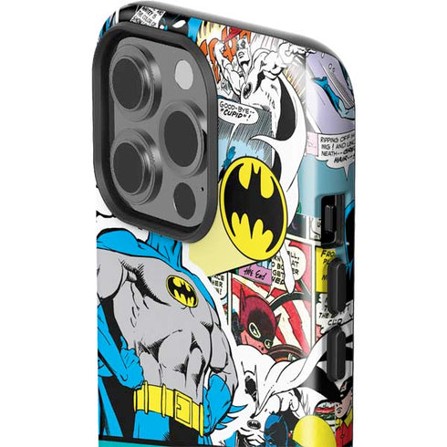 DC Comics Batman Vintage Pose Collage Art iPhone 15 Pro Impact Case