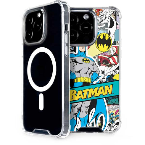 DC Comics Batman Vintage Pose Collage Art iPhone 15 Pro MagSafe Case