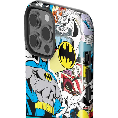 DC Comics Batman Vintage Pose Collage Art iPhone 15 Pro Max Impact Case