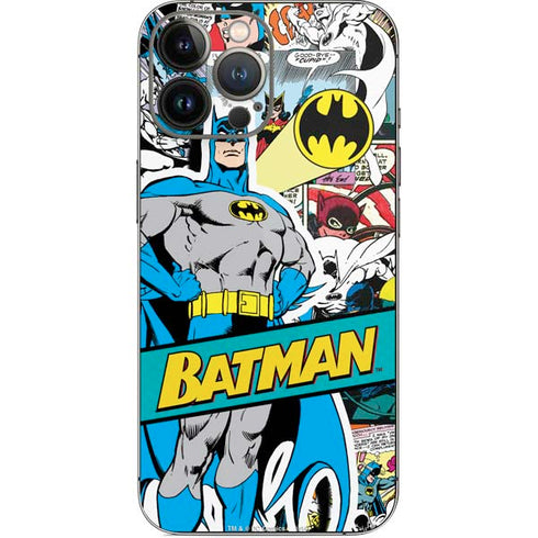 DC Comics Batman Vintage Pose Collage Art iPhone 14 Pro Max Skin