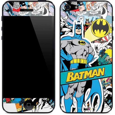 DC Comics Batman Vintage Pose Collage Art iPhone 5/5s/5SE Skin