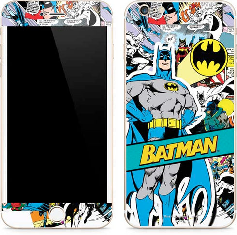 DC Comics Batman Vintage Pose Collage Art iPhone 6/6s Plus Skin