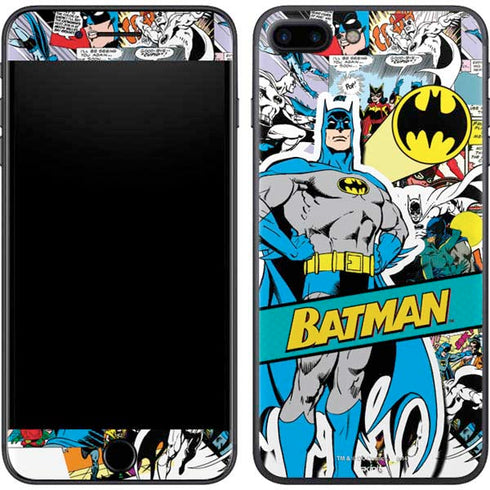 DC Comics Batman Vintage Pose Collage Art iPhone 8 Plus Skin