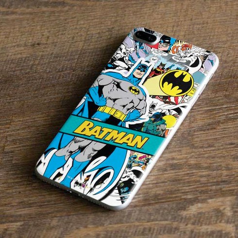 DC Comics Batman Vintage Pose Collage Art iPhone 8 Plus Skin