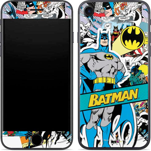 DC Comics Batman Vintage Pose Collage Art iPhone SE (2nd & 3rd Gen) Skin