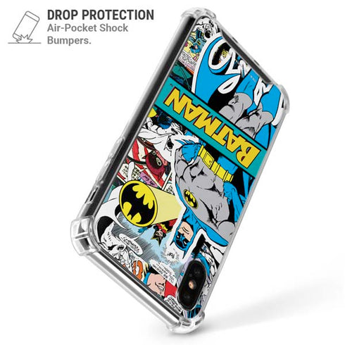 DC Comics Batman Vintage Pose Collage Art iPhone XS Max Clear Case