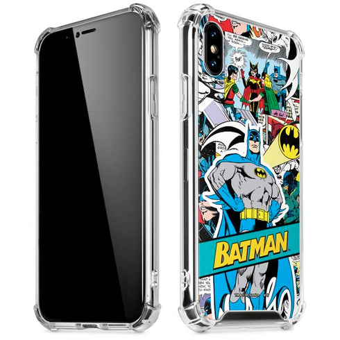 DC Comics Batman Vintage Pose Collage Art iPhone XS Max Clear Case