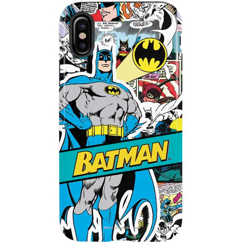 DC Comics Batman Vintage Pose Collage Art iPhone XS Pro Case