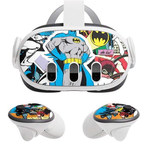 DC Comics Batman Vintage Pose Collage Art Meta Quest 3 Skin