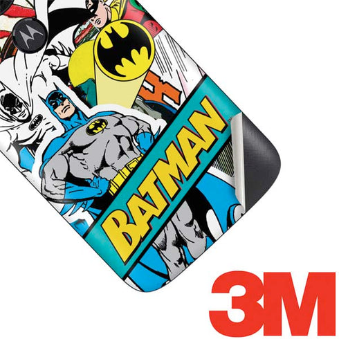 DC Comics Batman Vintage Pose Collage Art Moto E5 Play Skin