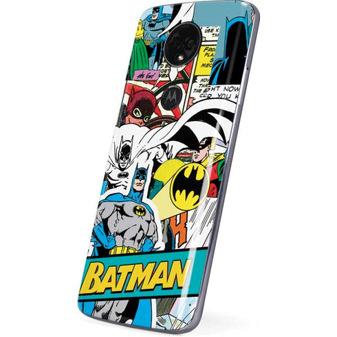 DC Comics Batman Vintage Pose Collage Art Moto E5 Plus Skin