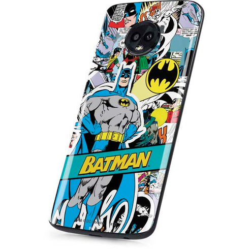DC Comics Batman Vintage Pose Collage Art Moto G6 Skin