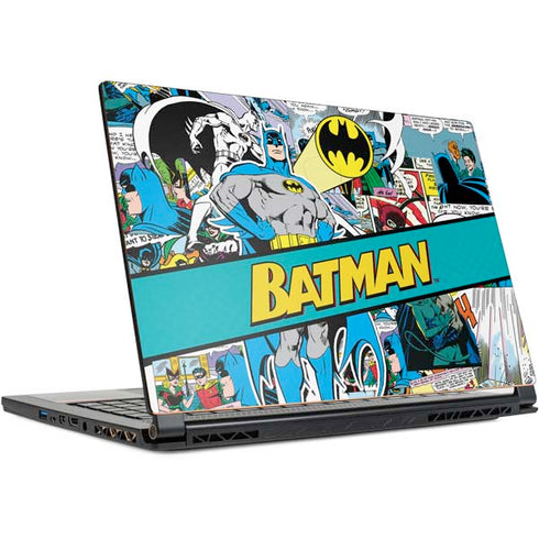 DC Comics Batman Vintage Pose Collage Art MSI GS65 Stealth Laptop Skin