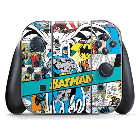 DC Comics Batman Vintage Pose Collage Art Nintendo Switch (2017-2021) Joy-Con Controller Skin