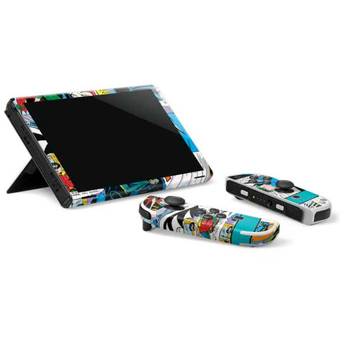 DC Comics Batman Vintage Pose Collage Art Nintendo Switch OLED (2021) Skin
