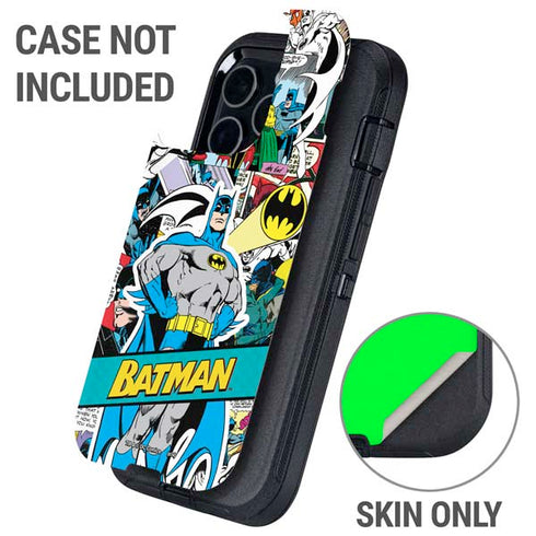DC Comics Batman Vintage Pose Collage Art Otterbox Defender iPhone Skin