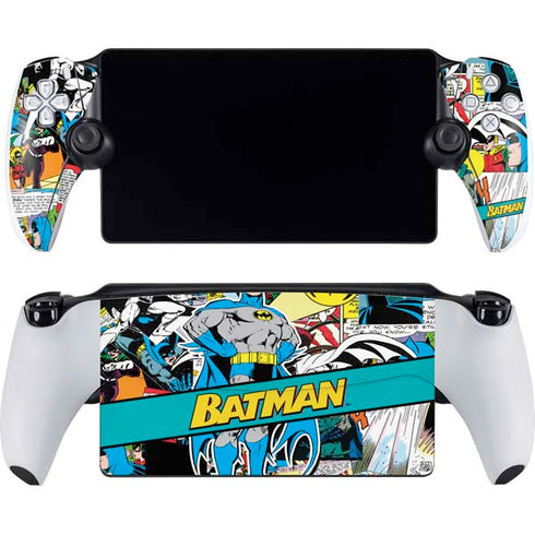 DC Comics Batman Vintage Pose Collage Art PlayStation Portal Remote Player Skin