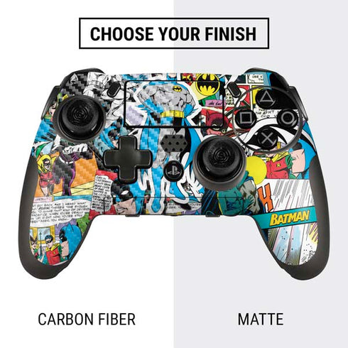 DC Comics Batman Vintage Pose Collage Art PlayStation Scuf Vantage 2 Controller Skin