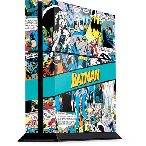 DC Comics Batman Vintage Pose Collage Art PS4 Console Skin