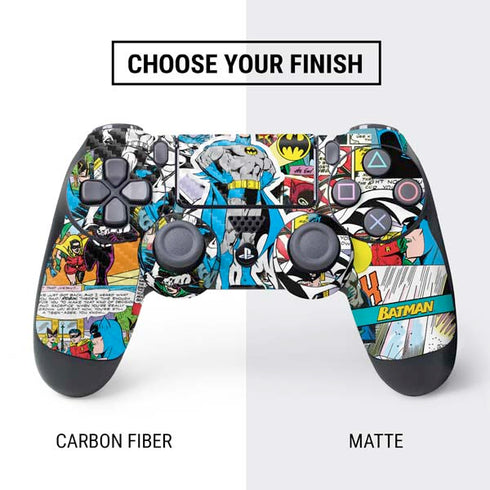 DC Comics Batman Vintage Pose Collage Art PS4 Controller Skin