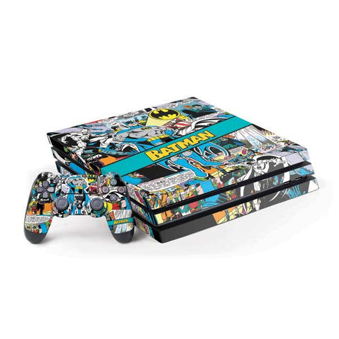 DC Comics Batman Vintage Pose Collage Art PS4 Pro Bundle Skin