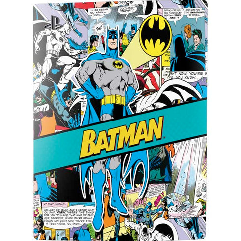 DC Comics Batman Vintage Pose Collage Art PS5 Console Skin