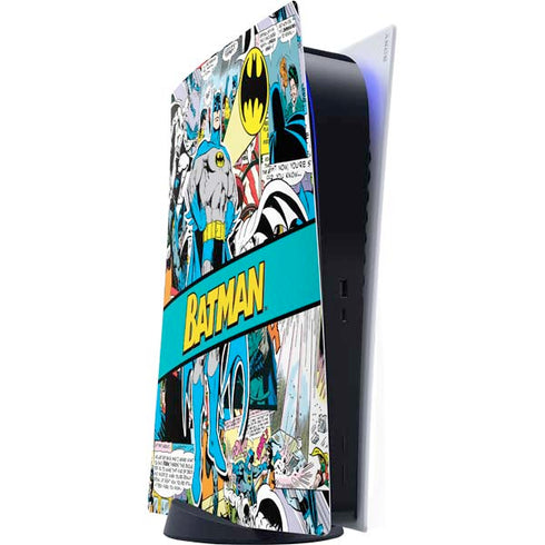 DC Comics Batman Vintage Pose Collage Art PS5 Digital Edition Console Skin
