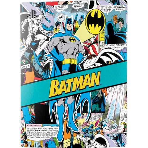DC Comics Batman Vintage Pose Collage Art PS5 Digital Edition Console Skin