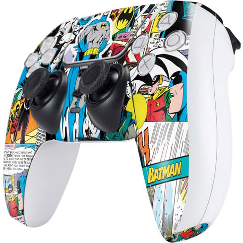 DC Comics Batman Vintage Pose Collage Art PS5 Controller Skin