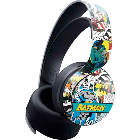 DC Comics Batman Vintage Pose Collage Art PULSE 3D Wireless Headset for PS5 Skin