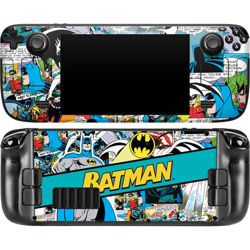 DC Comics Batman Vintage Pose Collage Art Steam Deck Handheld Gaming Computer Skin