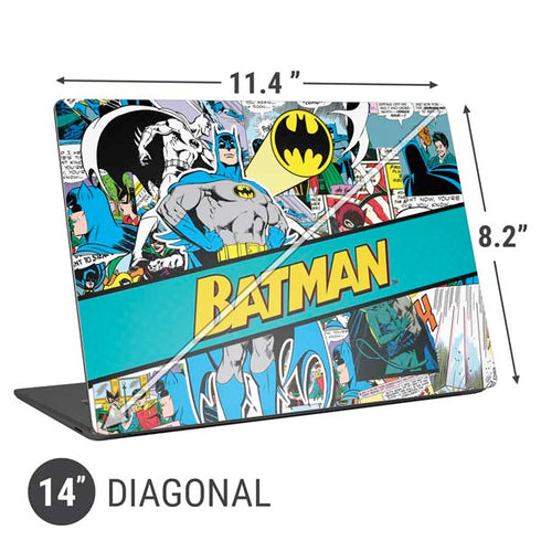DC Comics Batman Vintage Pose Collage Art Universal Laptop 14in (11.4 x 8.2in) Skin