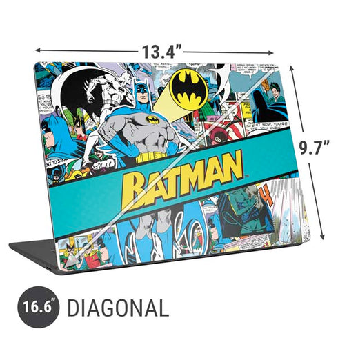 DC Comics Batman Vintage Pose Collage Art Universal Laptop 16.6in (13.4 x 9.7in) Skin