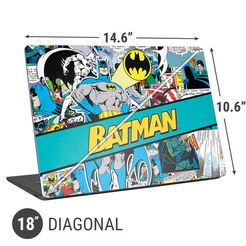 DC Comics Batman Vintage Pose Collage Art Universal Laptop 18in (14.6 x 10.6in) Skin