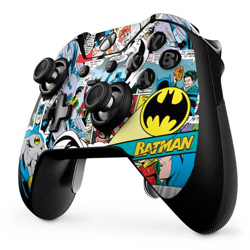 DC Comics Batman Vintage Pose Collage Art Xbox One Elite Controller Skin